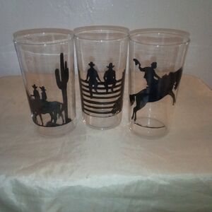 Cowboy Silhouette Tumbler Set